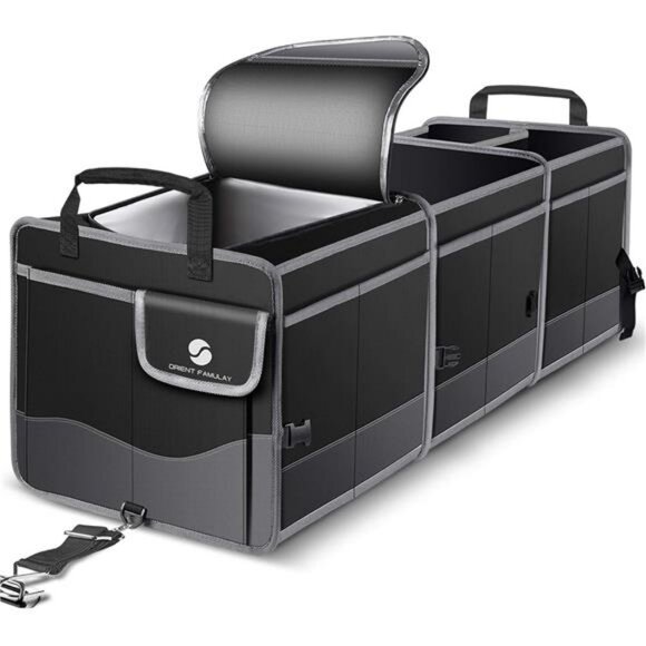 Trunk Organizer with Cooler, Collapsible Trunk Storage w/ Non Slip Bottom Strips - Picture 1 of 7